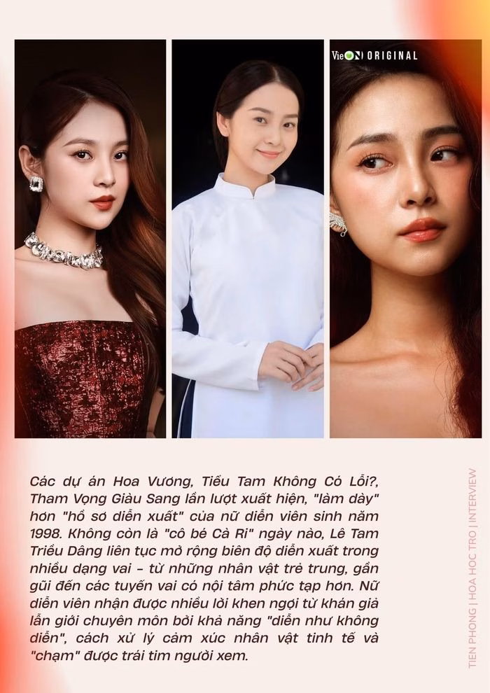 Diễn viên Lê Tam Triều Dâng với diện mạo trưởng thành và đầy cuốn hút