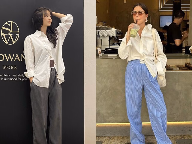 Sử dụng quần họa tiết là cách nhanh nhất để tạo điểm nhấn cho bộ trang phục mà không cần phụ kiện rườm rà.