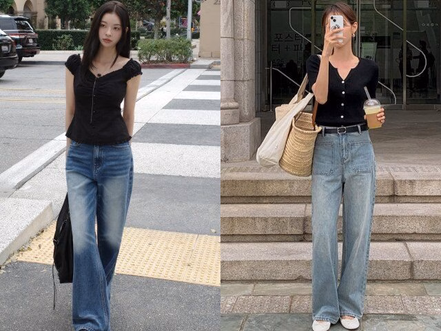 Quần jeans ống suông giúp tôn dáng và dễ mặc hơn nhiều kiểu quần khác, phù hợp cho cả phong cách thanh lịch lẫn năng động.
