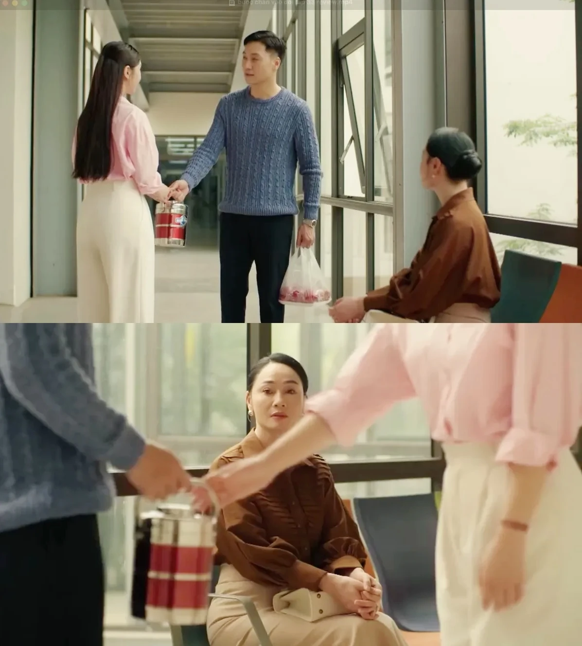 Sự dịu dàng của Thương khi chăm sóc cô Hạnh chính là điểm chạm khiến Lâm thay đổi cái nhìn về cô